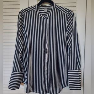 H&M striped dress shirt size 6
